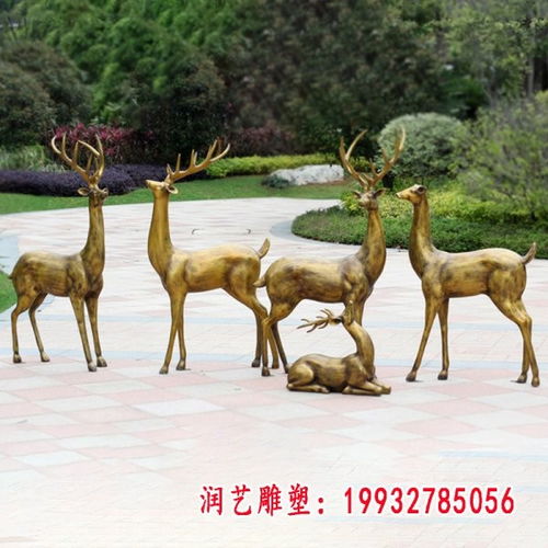 铜雕小鹿动物雕塑 贵阳小鹿锻铜雕塑加工厂